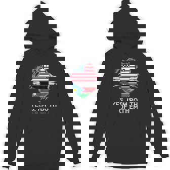Half American Half South Sudanese USA South Sudan Flag Unisex Hoodie | Mazezy