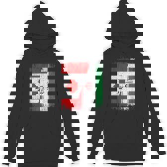 Half Canada Iran Flag Canadian Iranian Pride Roots Unisex Hoodie | Mazezy