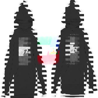 Half Italy Haiti Flag Italian Haitian Pride Roots Unisex Hoodie | Mazezy