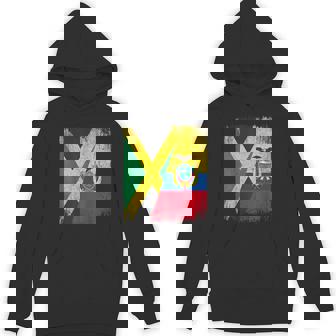 Half Jamaica Ecuador Flag Jamaican Ecuadorian Pride Roots Unisex Hoodie | Mazezy