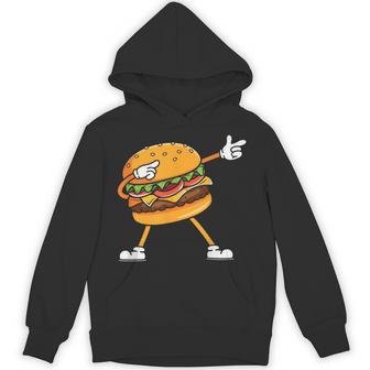 Hamburger Cheeseburger Burger Dabbing Fast Food Hoodie - Thegiftio UK