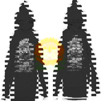 Handsome Sunflower Man With Mustache Beard Costume Unisex Hoodie | Mazezy