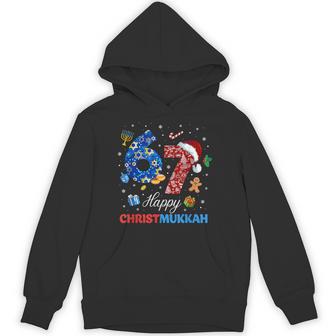 Happy Chrismukkah 67 Meme Six Seven Merry Christmas Hanukkah Hoodie - Thegiftio UK