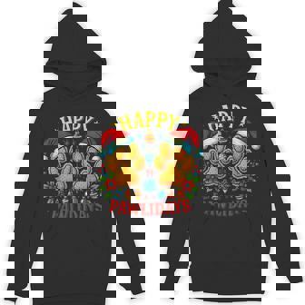 Happy Pawlidays Bright Paw Print Christmas Pet Unisex Hoodie | Mazezy