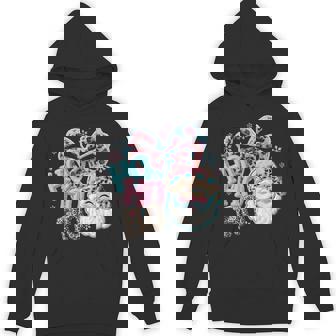 Ho Ho Ho Faux Crochet Leopard Santa Xmas Holiday Christmas Hoodie | Seseable FR