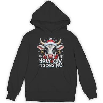 Holy Cow It’S Christmas Farm Holiday Hoodie - Thegiftio UK