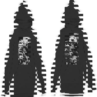 Hyena With Guitar Rocker Animal Punk Grunge Aesthetic Unisex Hoodie | Mazezy