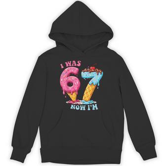 Ice Cream Donut Drip I Was 6 Now Im 7Th Birthday Hoodie | Mazezy