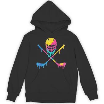 Ice Hockey Drip Ice Cream Graphic Hoodie - Thegiftio UK