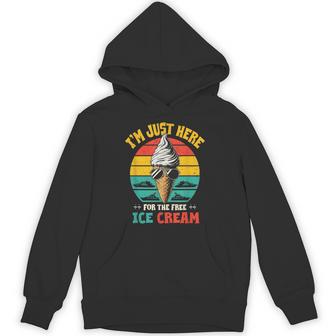 I'm Just Here For The Free Ice Cream Cruise Boat Cruising Hoodie - Thegiftio UK