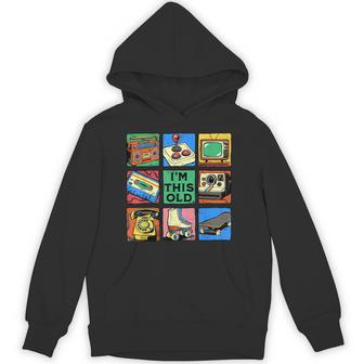 I'm This Old Retro Vintage Nostalgia 80S 90S Cassette Tape Hoodie - Thegiftio UK