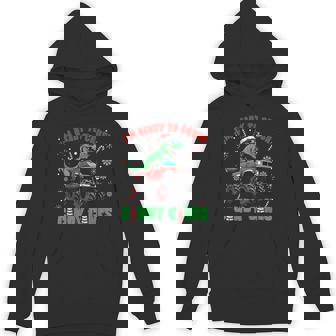 I'm Ready To Crush Candy Canes Christmas Monster Truck Dino Hoodie - Monsterry