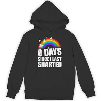 Inappropriate 0 Days Since I Last Sharted Adult Humor Hoodie - Thegiftio UK