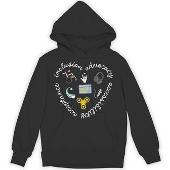 Inclusion And Advocacy Heart Disability Acceptance Special Hoodie - Seseable
