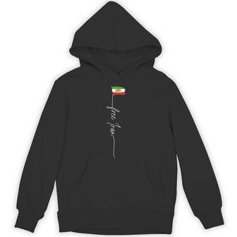 Iran Azadi Iran Flag Map Lion Sun Sword Free Iran Revolution Hoodie - Thegiftio UK