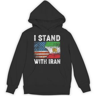 Iranian Flag I Stand With Iran Lion And Sun Flag Miga Hoodie - Thegiftio UK