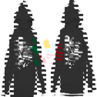 Irish Italian American Flag Ireland Italy St Patrick's Day Unisex Hoodie | Mazezy