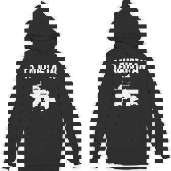 Isolated White Silhouette Of a Map Of Tajikistan Unisex Hoodie | Mazezy