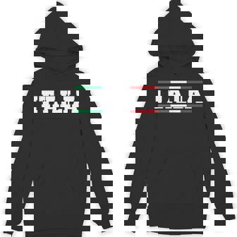 Italia Italian Flag Map Shield Badge Italy Sports Soccer Fan Unisex Hoodie | Mazezy