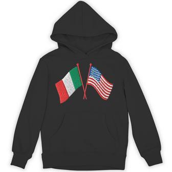 Italian American Cross Flag Hoodie - Thegiftio UK