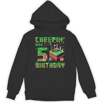 It's My 5Th Birthday Gamer Creepin Into 5 Pixel Adventure Hoodie - Thegiftio UK