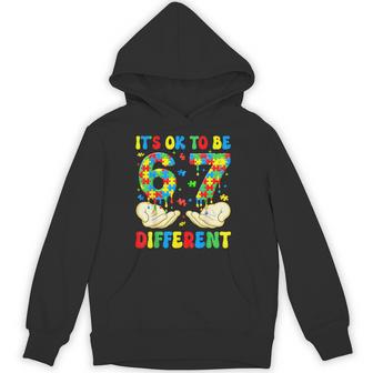 It's Ok To Be Different 67 Autism Awarenes Six Seven Puzzle Hoodie | Seseable UK