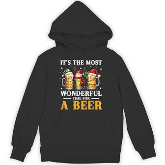 It's Most Wonderful Time For A Beer Drinking Merry Christmas Hoodie - Thegiftio UK
