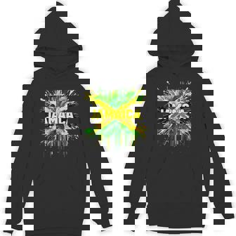 Jamaican Flag Splash Jamaica Unisex Hoodie | Mazezy