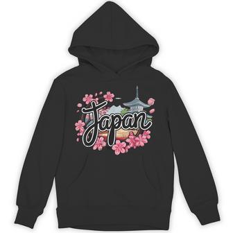 Japan Sakura Travel Cherry Blossom Japanese Temple Hoodie - Thegiftio UK
