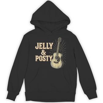 Jelly And Posty Acoustic Guitar Retro Style Hoodie | Mazezy