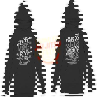 Jiu Jitsu Retro Vintage Living The Jiu Jitsu Lifestyle Unisex Hoodie | Mazezy