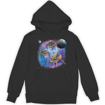 Jumping Spiders In Space Galaxy Arachnid Hoodie - Thegiftio