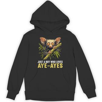 Just A Boy Who Loves Aye-Ayes Lovers Aye-Aye Hoodie - Thegiftio UK