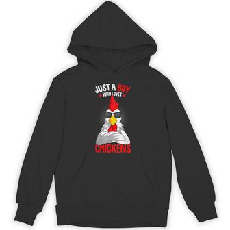 Just A Boy Who Loves Chickens Hoodie - Thegiftio UK