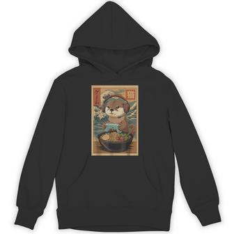 Kawaii Japanese Ramen Otter Retro Gaming For Men Hoodie - Monsterry