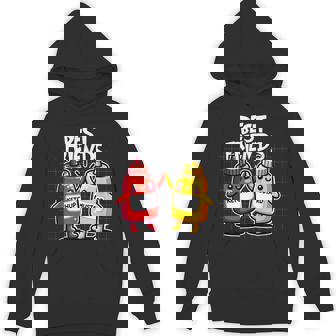 Ketchup Mustard Dynamic Duo Best Friends Condiment Unisex Hoodie | Mazezy