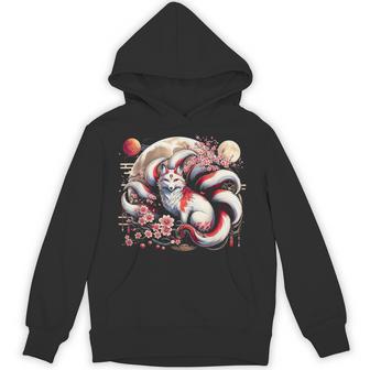 Kitsune Japanese Nine-Tailed Fox With Hoodie - Thegiftio UK