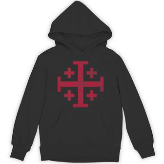 Knight's Templar Jerusalem Cross Kingdom Of Jerusalem Hoodie - Thegiftio UK