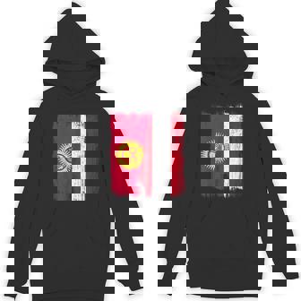 Kyrgyzstan Austria Half Flag Kyrgyz Austrian Heritage Unisex Hoodie | Mazezy