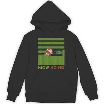 Lawn Mower Christmas Vintage Santa Lawn Mowing Xmas Hoodie - Thegiftio UK