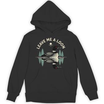 Leave Me A Loon Bird Retro Loon Illustration For Birding Hoodie | Seseable FR
