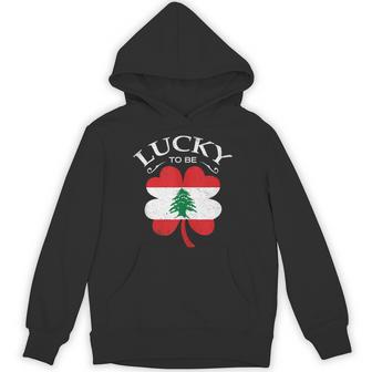Lebanese Irish Flag Shamrock Lebanon Ireland St Patricks Day Tank Top Unisex Hoodie | Mazezy
