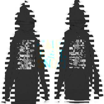 Let It Snow Christmas Snowman Snowflakes Xmas Holiday Pajama Hoodie - Monsterry