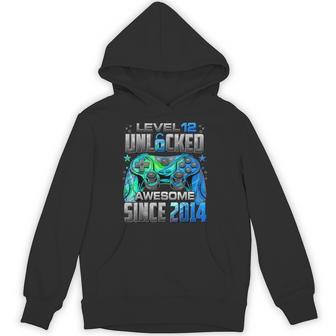 Level 12 Unlocked Awesome Since 2014 12Th Birthday Gaming Hoodie - Monsterry