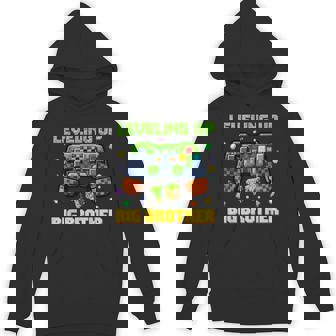 Leveling Up To Big Brother Gamer Pixel Hoodie - Monsterry