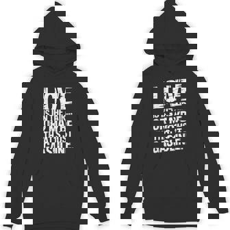 Love In The Air Or Its Gasoline Garage Dad Mechanic Car Unisex Hoodie | Mazezy