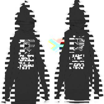 I Love Cape Town South Africa Heart Flag Unisex Hoodie | Mazezy