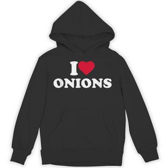I Love Heart Onions Lover Vegetable Veggie Hoodie - Thegiftio UK