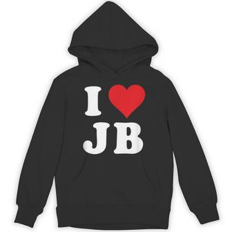 I Love Jb Initials I Heart JB First Last Name J B Hoodie - Monsterry