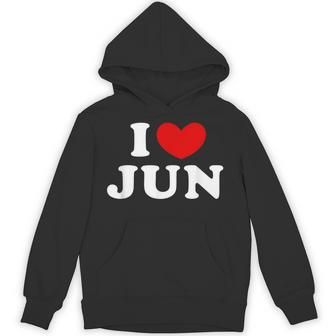 I Love Jun 私は愛する Jun パーカー - Kawaiitshirt